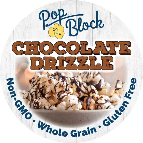 Chocolate Drizzle Popcorn PopOnTheBlock