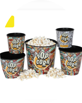 FILM FESTIVAL GRAFFITI POPCORN TUBS