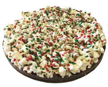 Holiday Decorated  Popcorn Pizza