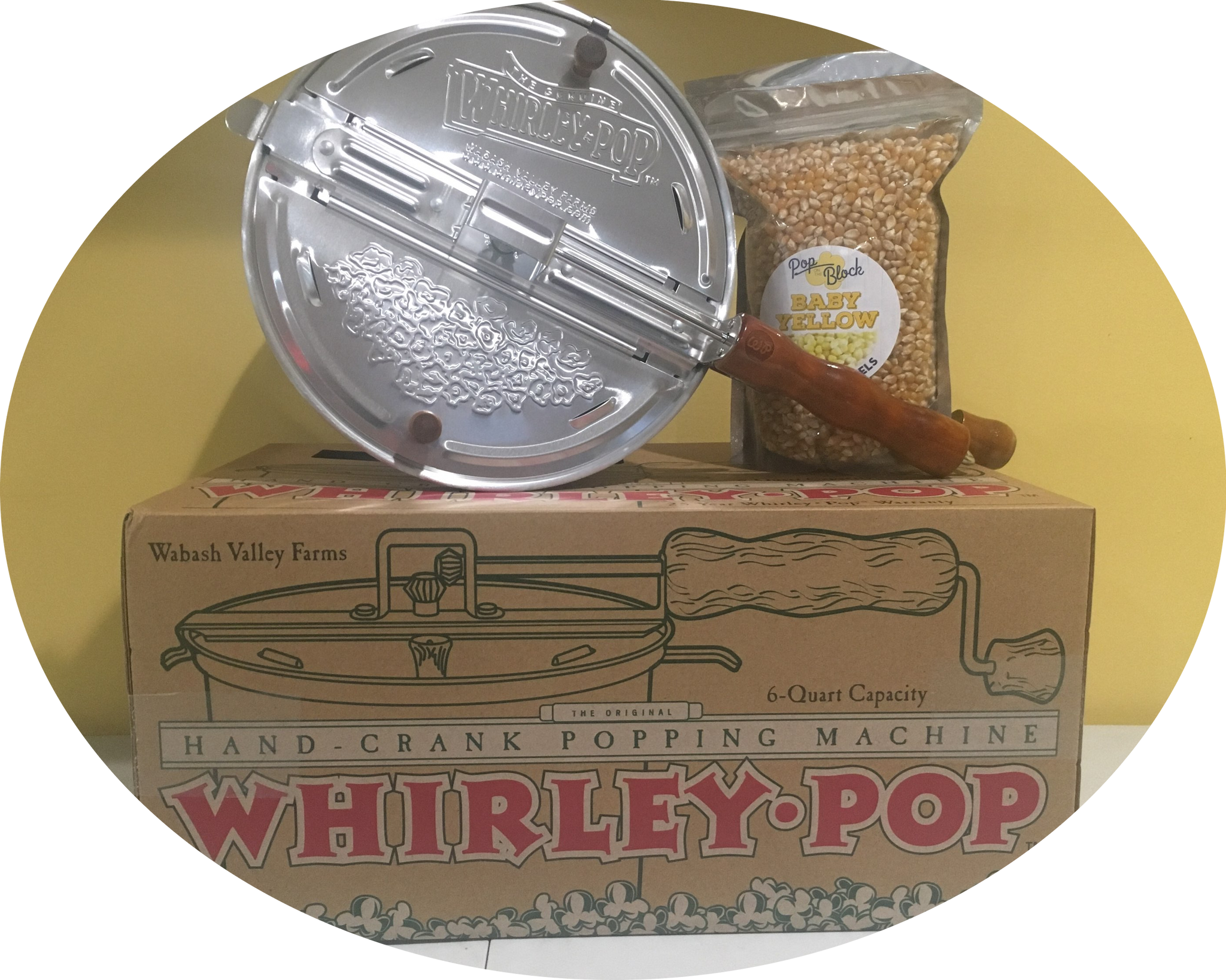 Wabash Valley 6 qt Whirley Pop Stove Top Popcorn Popper
