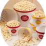 Popcorn Bowl Set W/Kernel Catcher