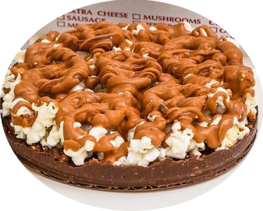 Sea Salt Caramel Popcorn Pizza