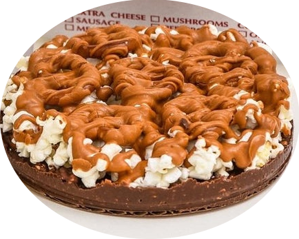Sea Salt Caramel Popcorn Pizza